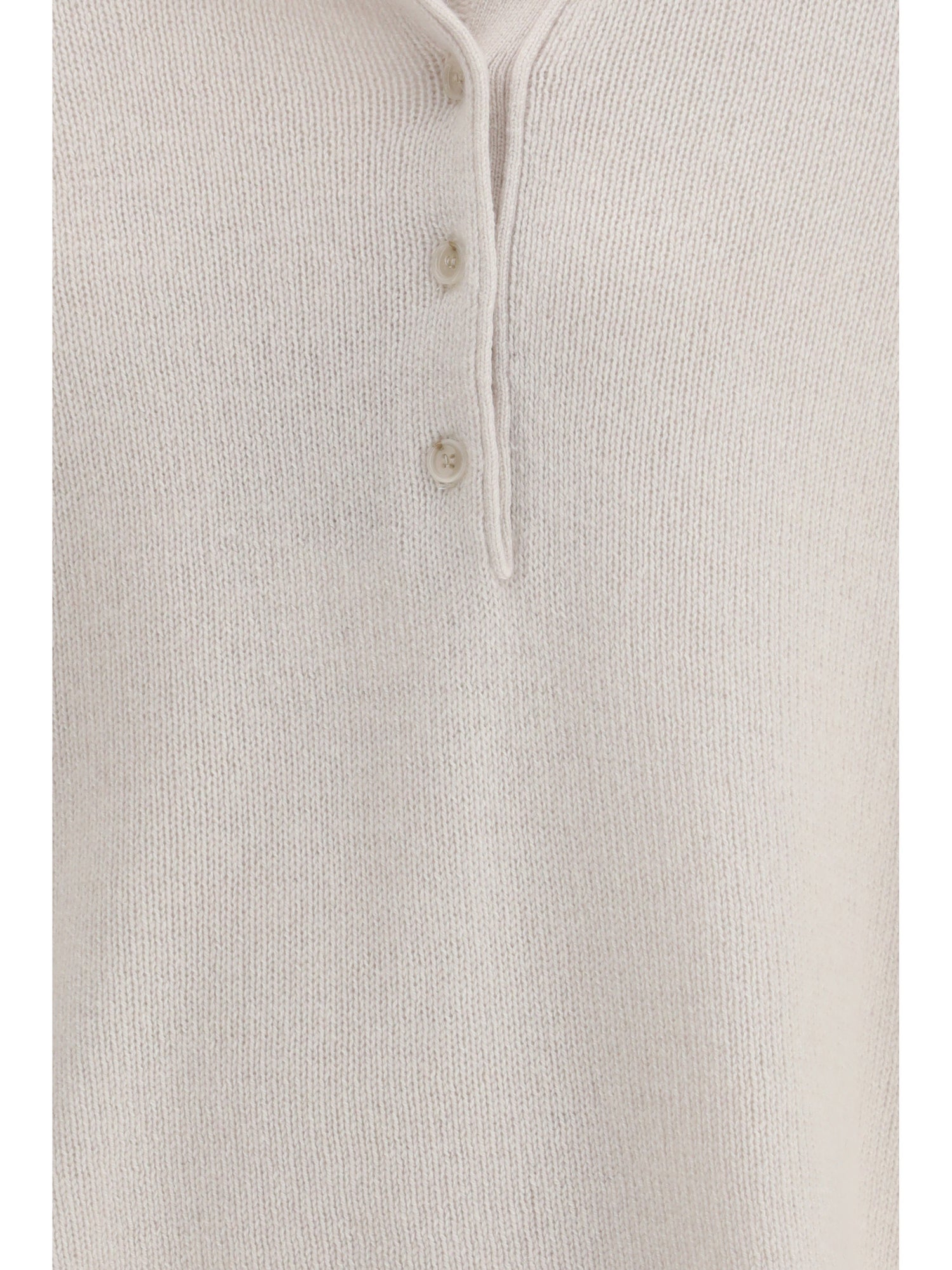 ALLUDE M short-sleeve polo neck sweater 
