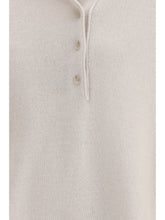 ALLUDE M short-sleeve polo neck sweater 