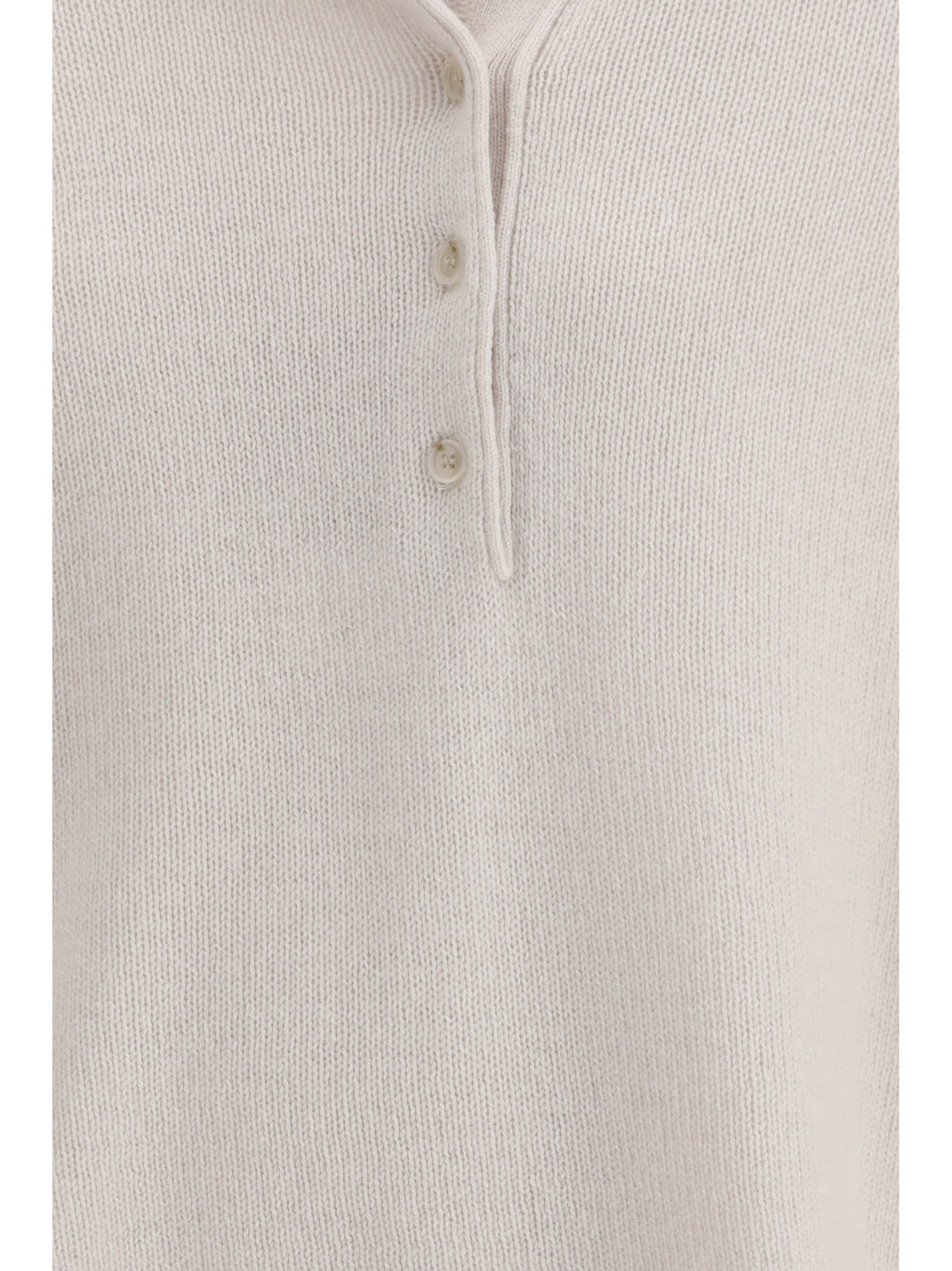 ALLUDE M short-sleeve polo neck sweater 