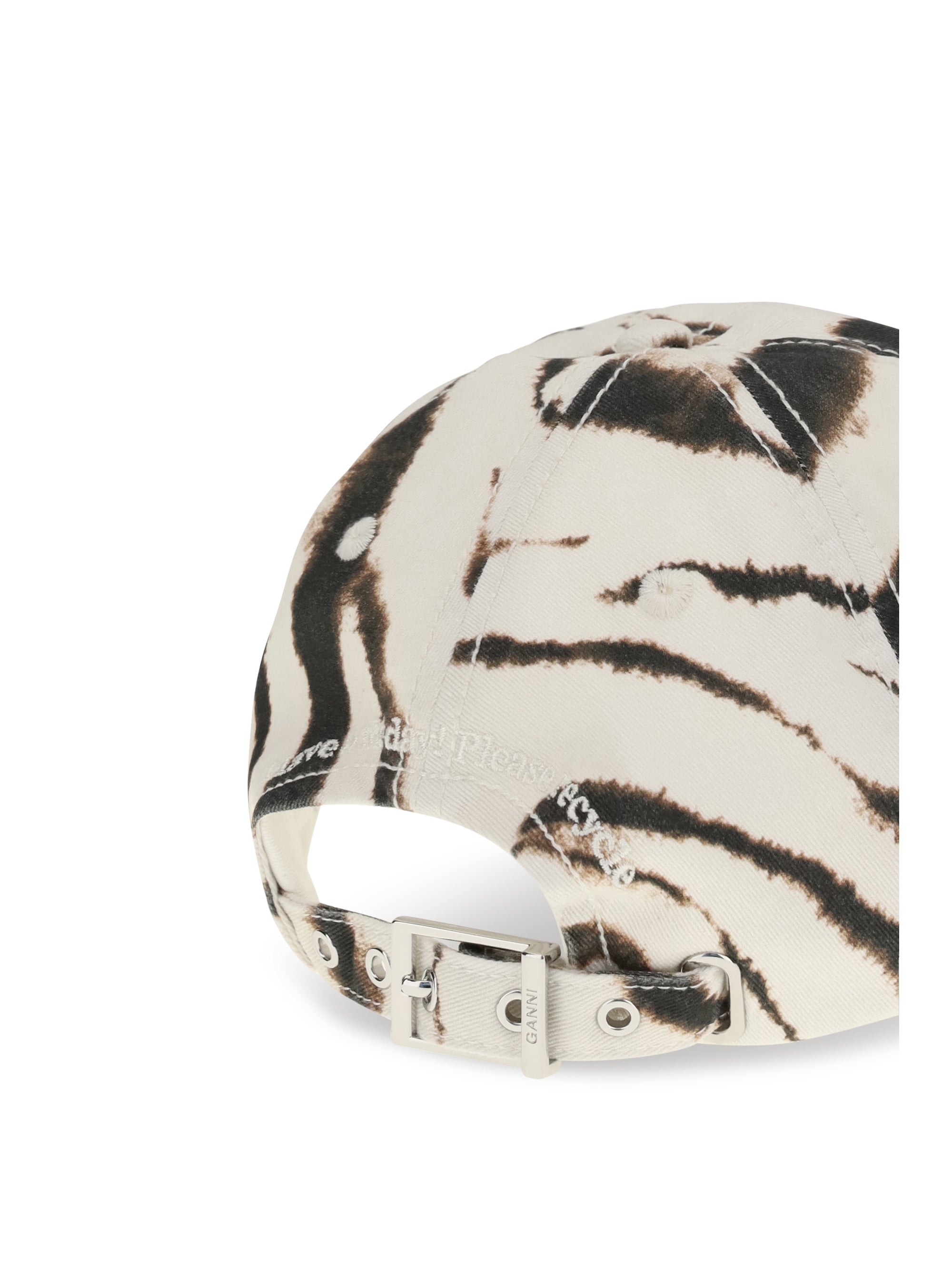 zebra print baseball cap