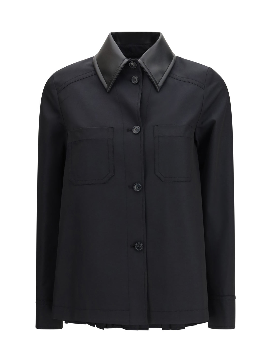 MAX MARA SPORTMAX 36 cotton gabardine shirt with pleated back