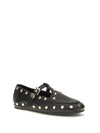 mary jenny studded ballerinas in pebbled leather