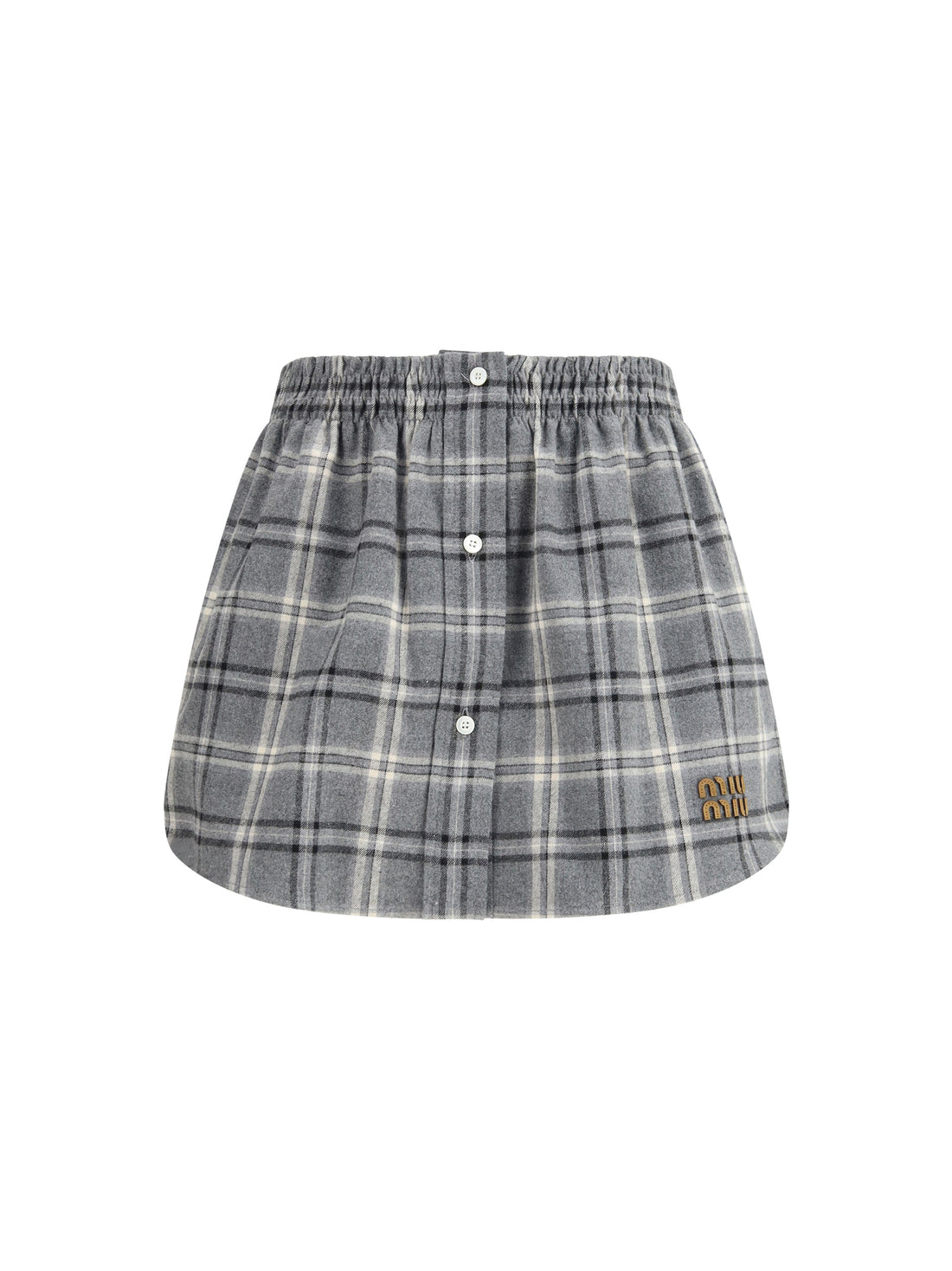 MIU MIU 38 check flannel miniskirt 