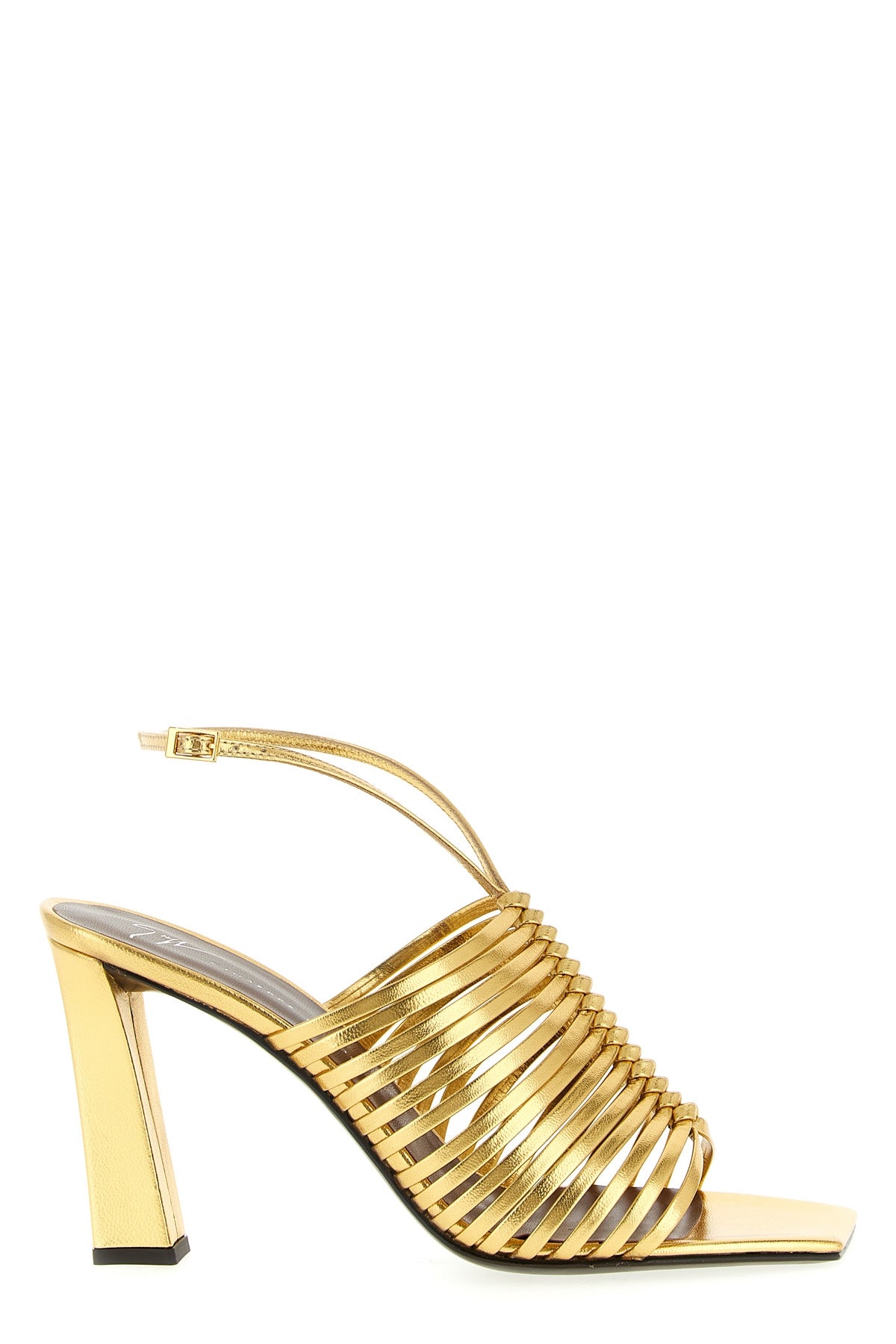 savoia metallic leather sandals