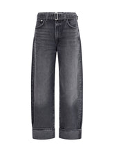 AGOLDE 27 cuffed taper wide jeans