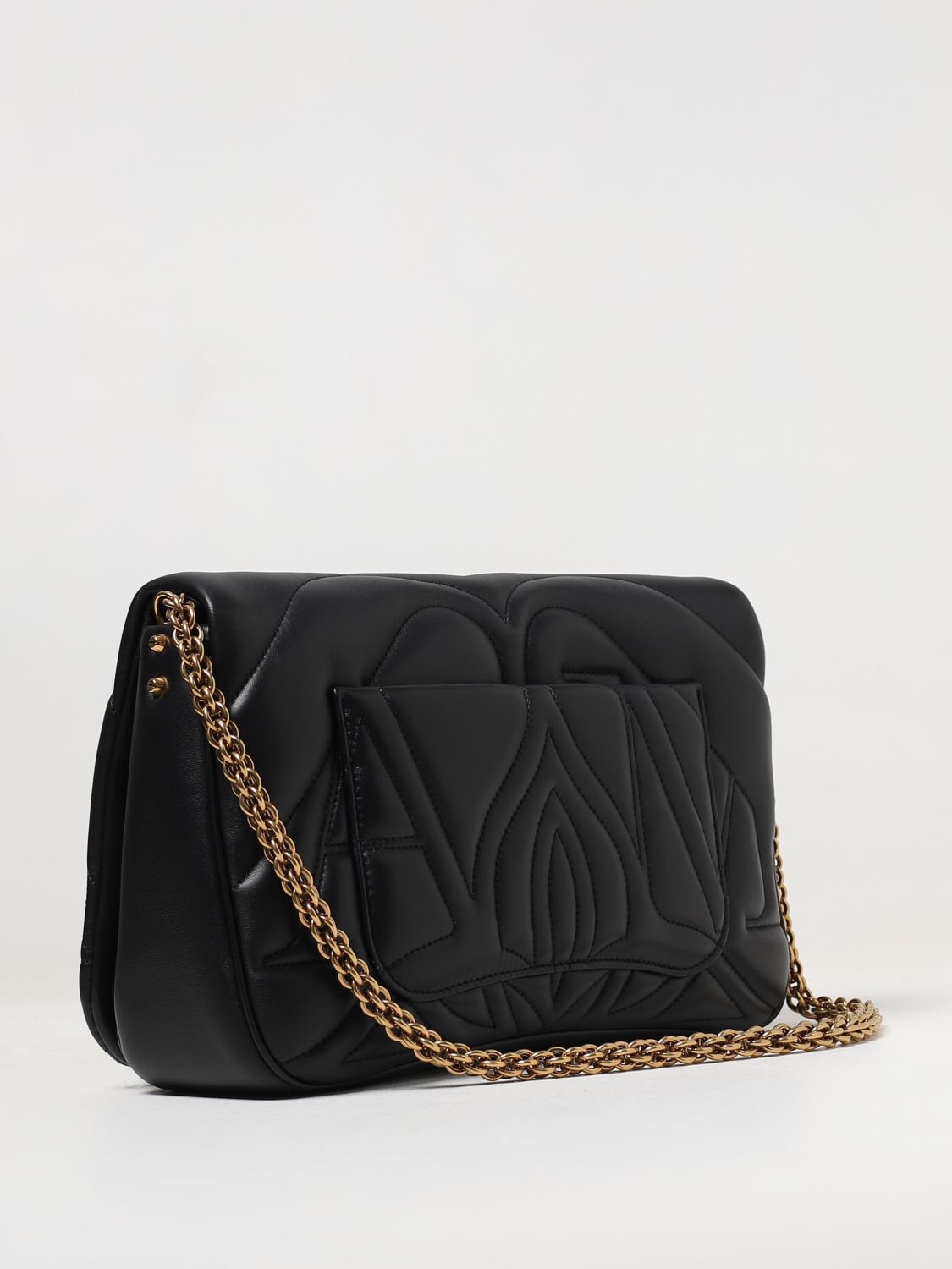seal bag in leather with embossed logo