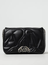 MCQUEEN OS seal bag in leather with quilted monogram