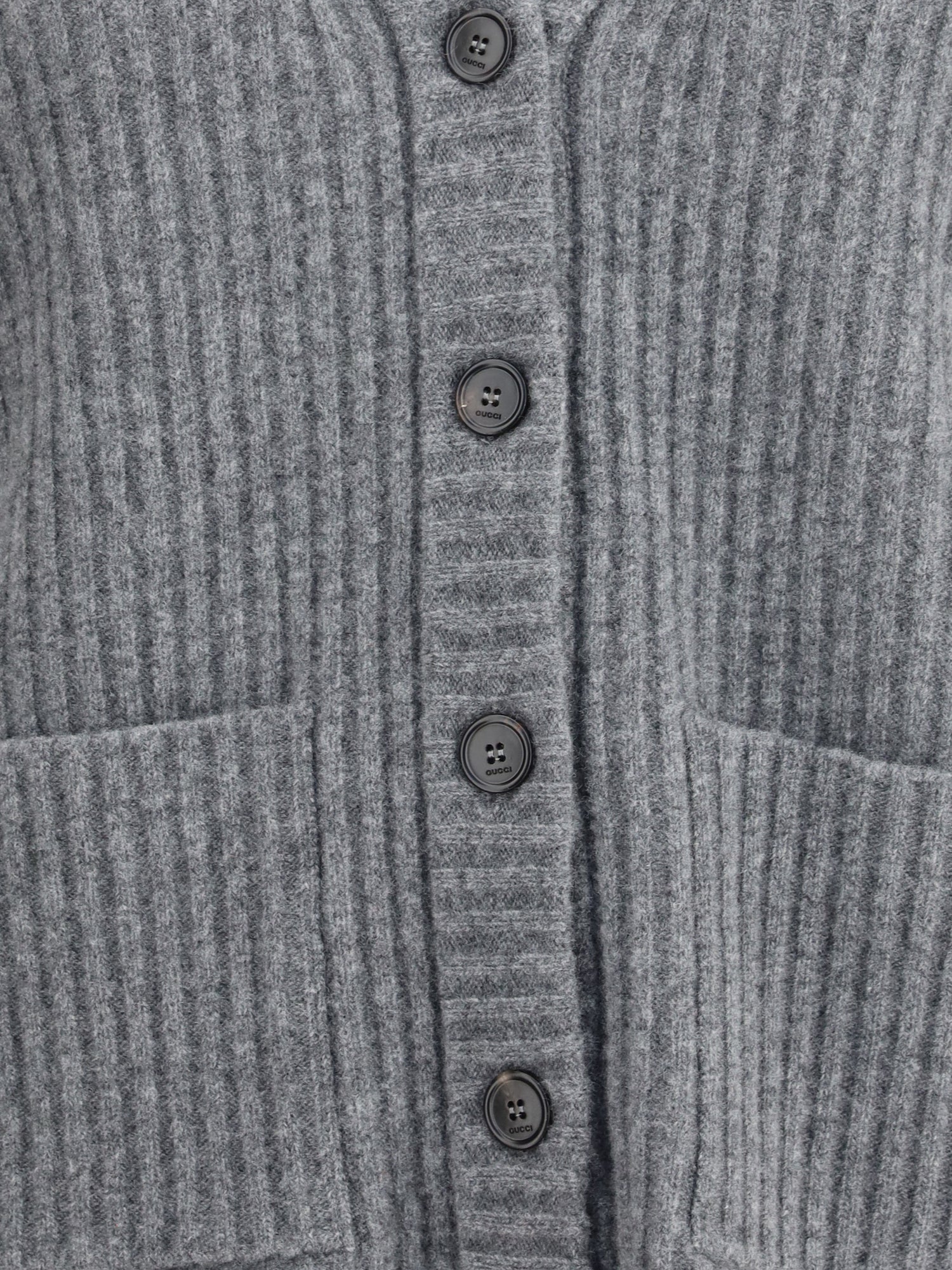 GUCCI S ribbed knit wool cardigan