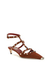 rockstud kid leather pumps