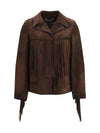 journey leather jacket with fringes
