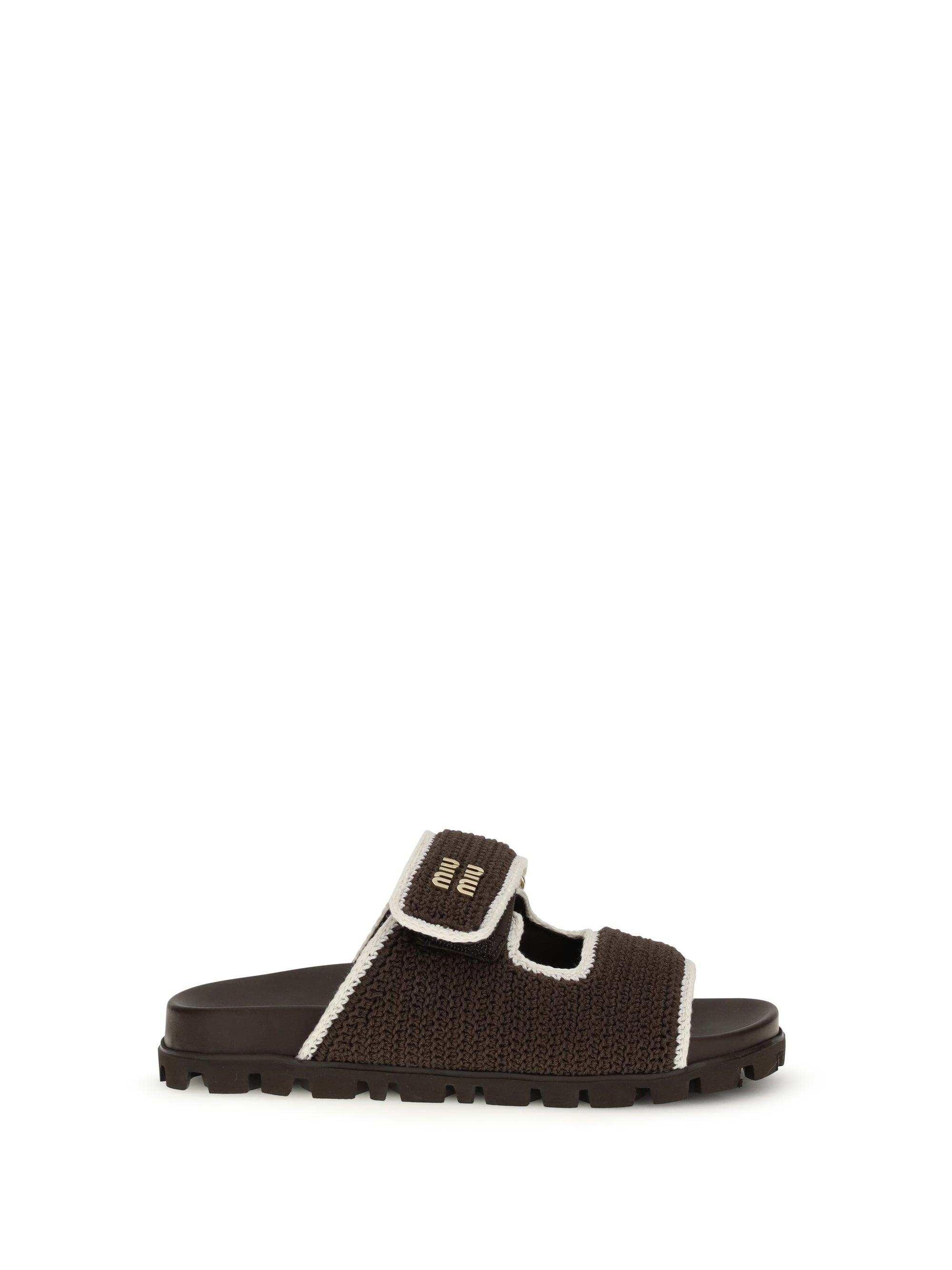 MIU MIU 37 slide sandals