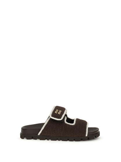 MIU MIU 37 slide sandals