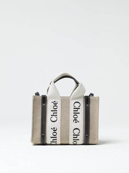 CHLOÉ OS chloé woody bag in canvas with logo