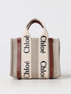 chloé woody canvas bag with logo