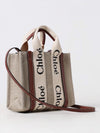 chloé woody canvas bag with logo