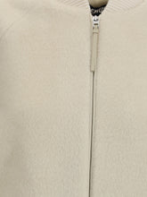 JACQUEMUS 38 the le blouson pilu jacket in white alpaca wool