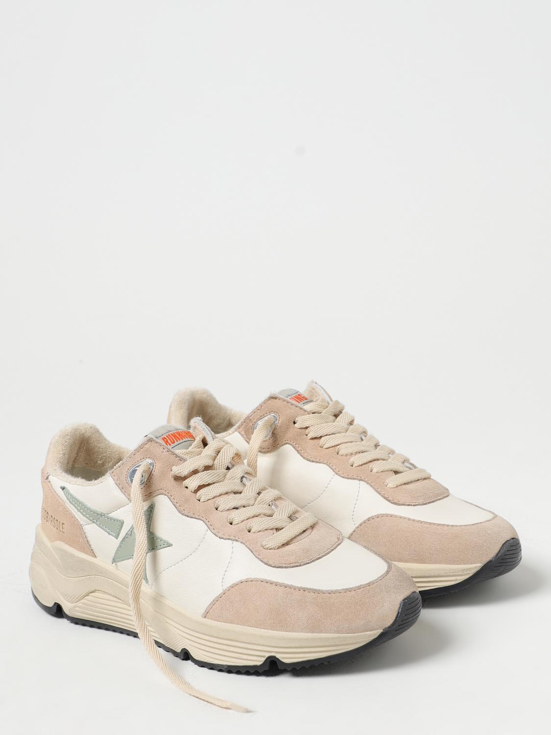 running sole sneakers in used leather