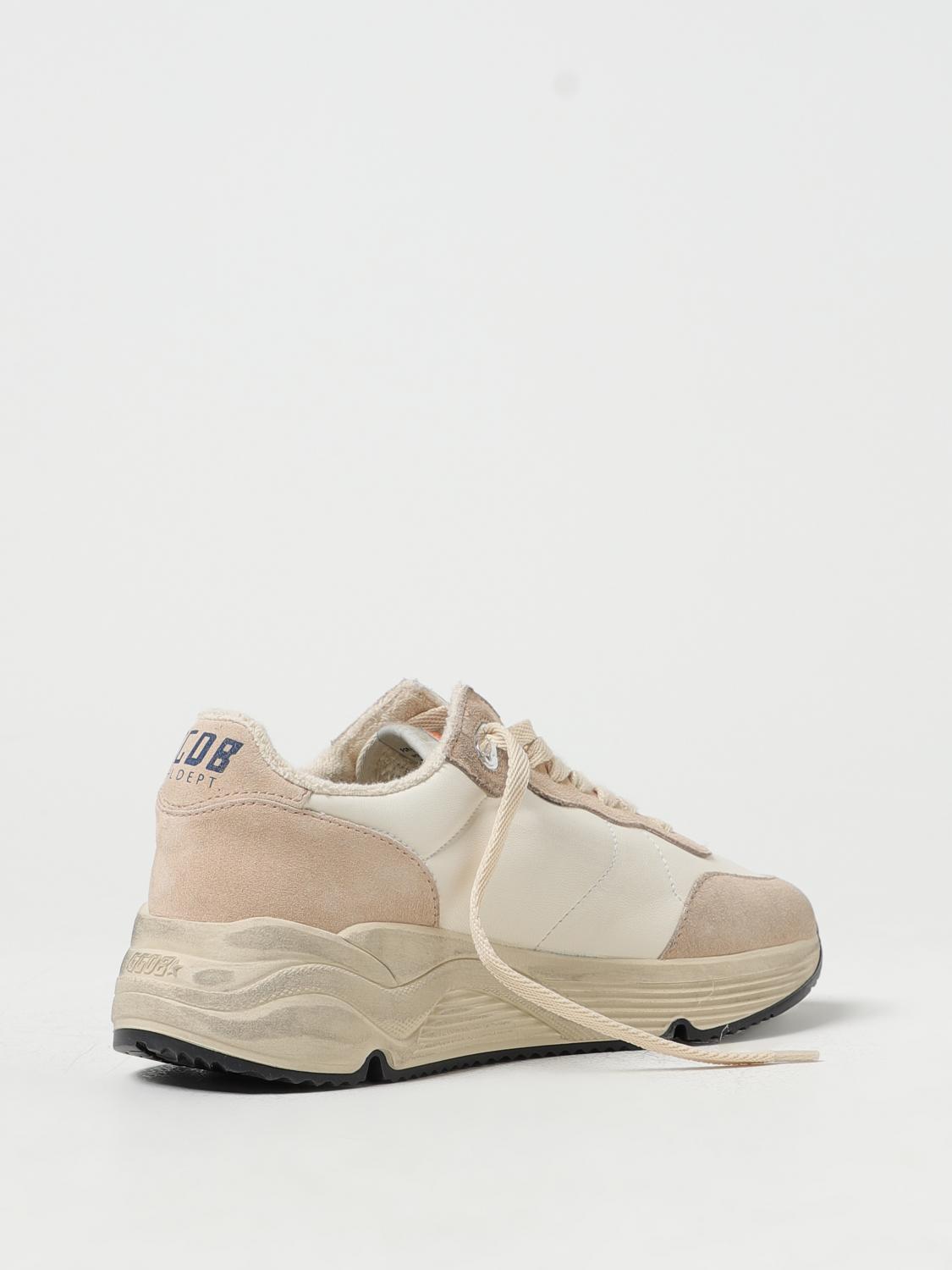 running sole sneakers in used leather