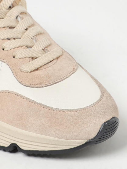 running sole sneakers in used leather