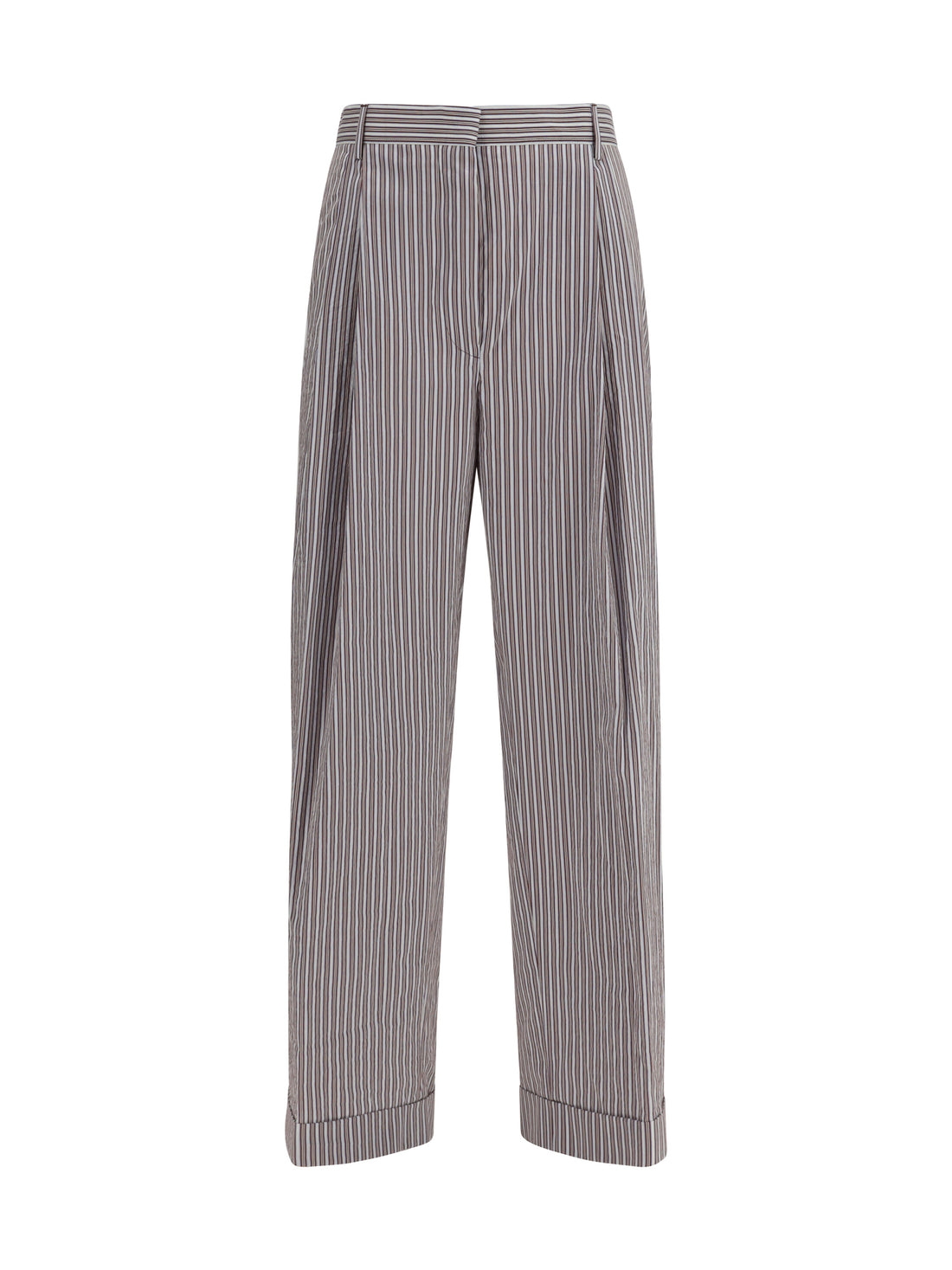 DRIES VAN NOTEN 38 striped pleated pants