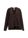 casentino-effect wool cardigan