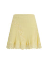 pointelle knit mini skirt