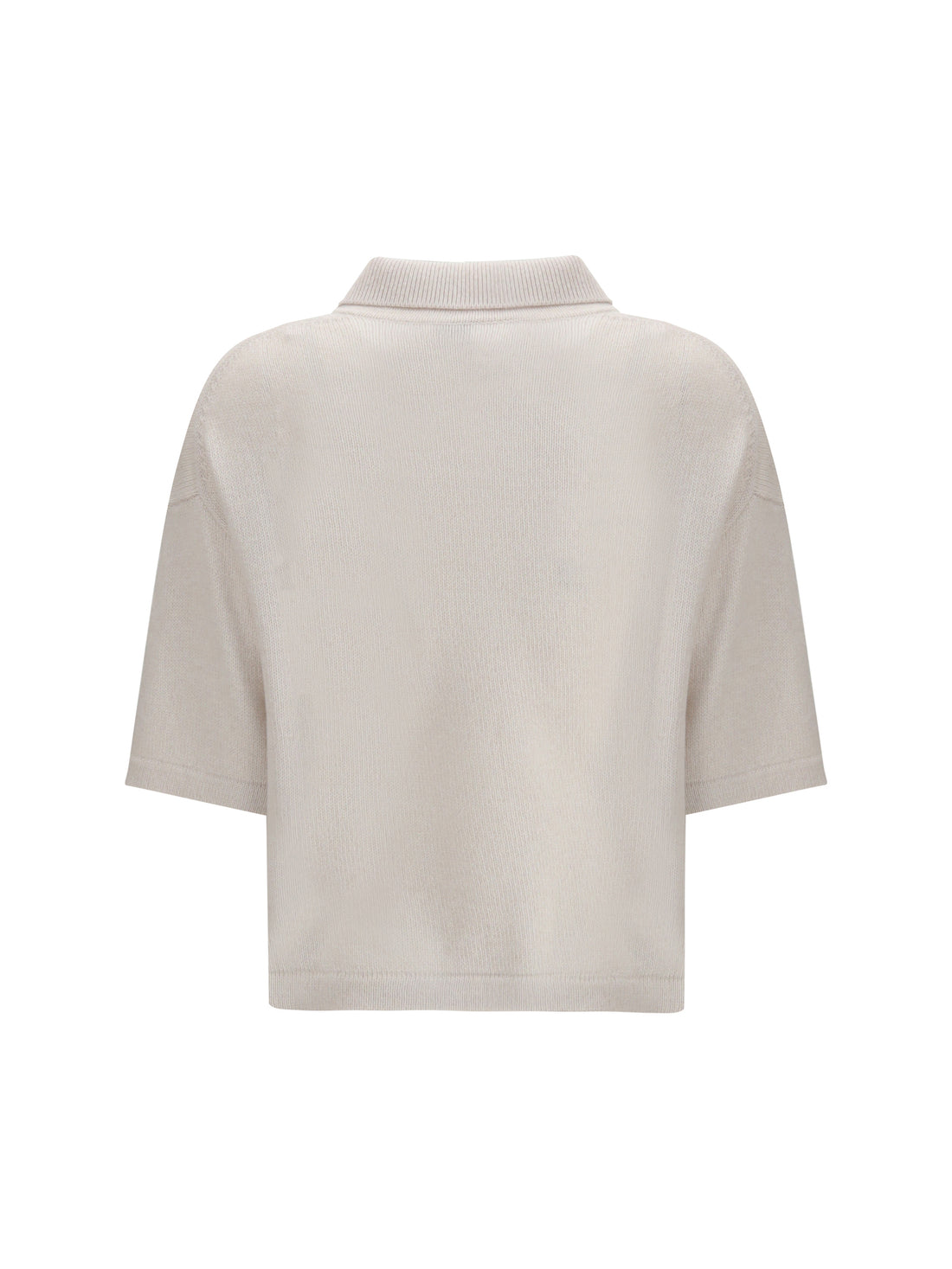 ALLUDE S short-sleeve polo neck sweater 