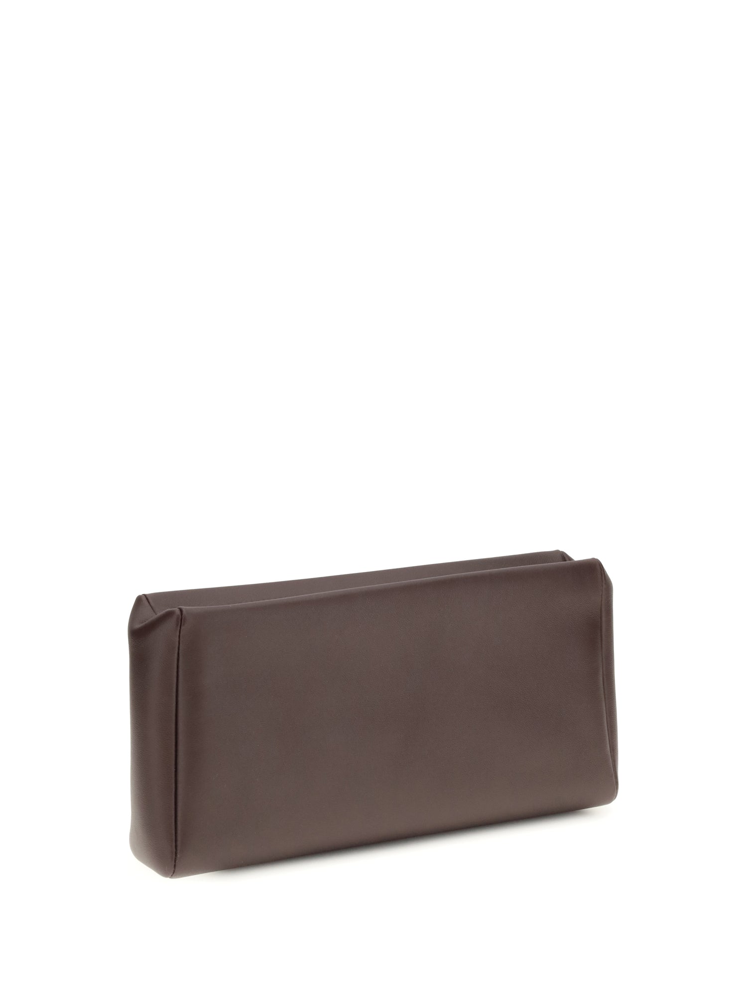 THE ROW OS compact square leather clutch bag