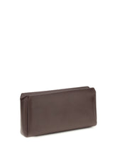 THE ROW OS compact square leather clutch bag