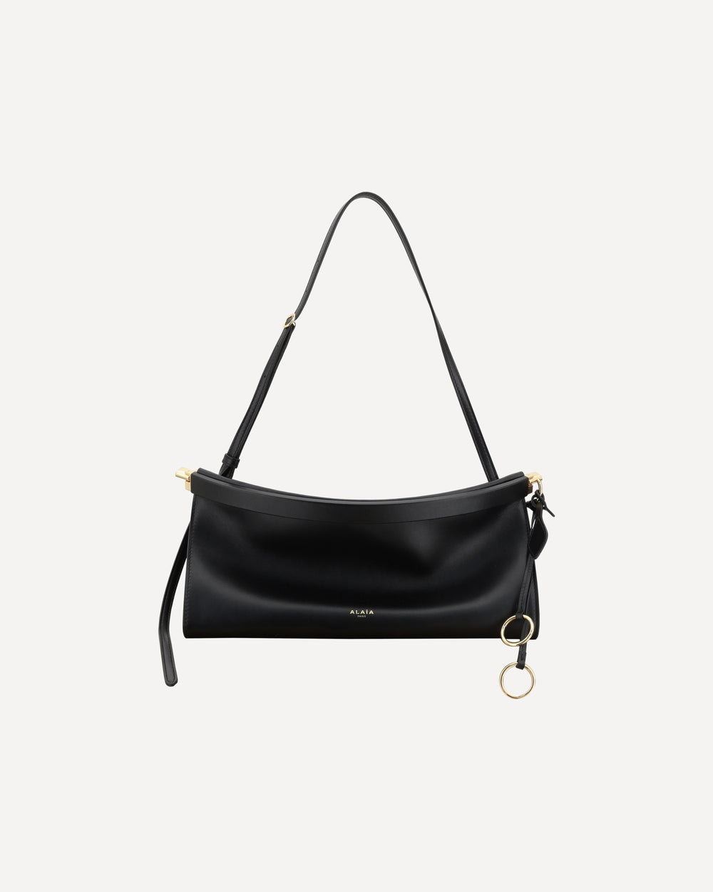 Alaa Le Click West Medium Shoulder Bag Black