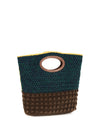 knotty crochet wool handbag