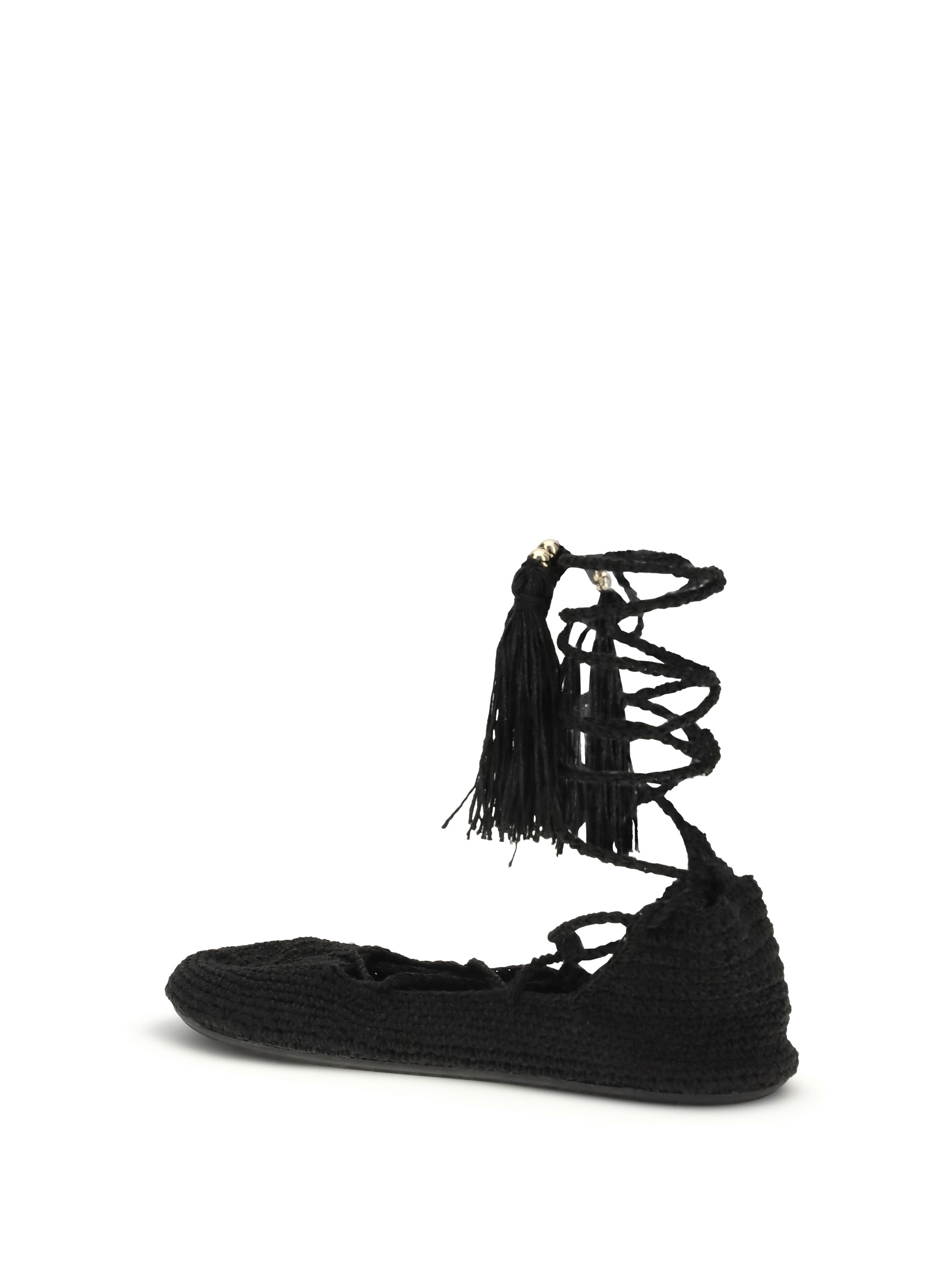 the sound of the sea lace-up ballerinas