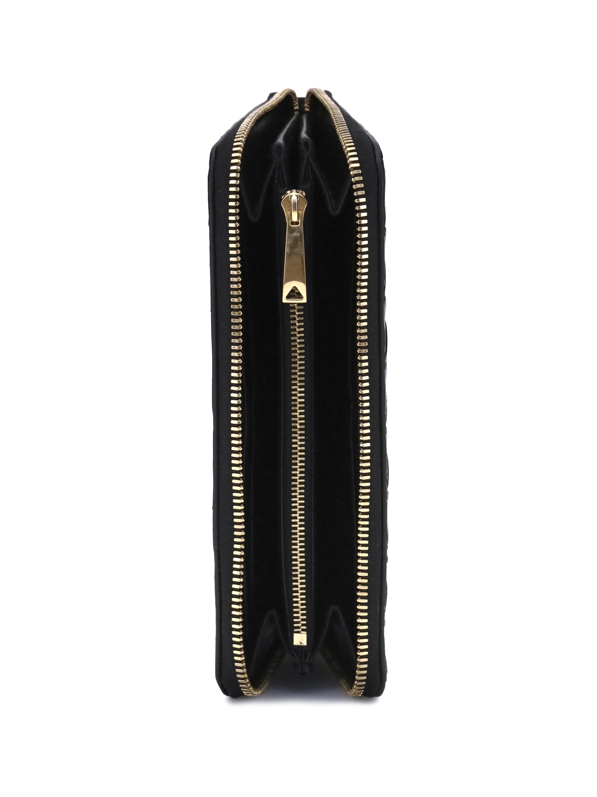 intrecciato zippered wallet