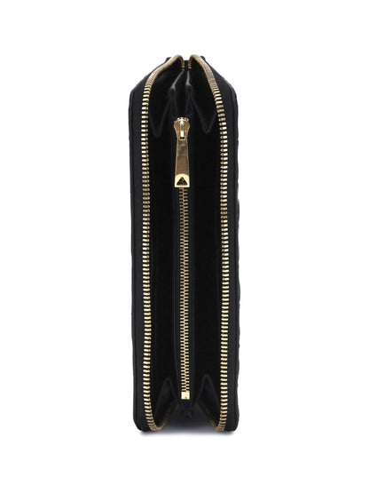intrecciato zippered wallet