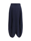 pleated silk skirt