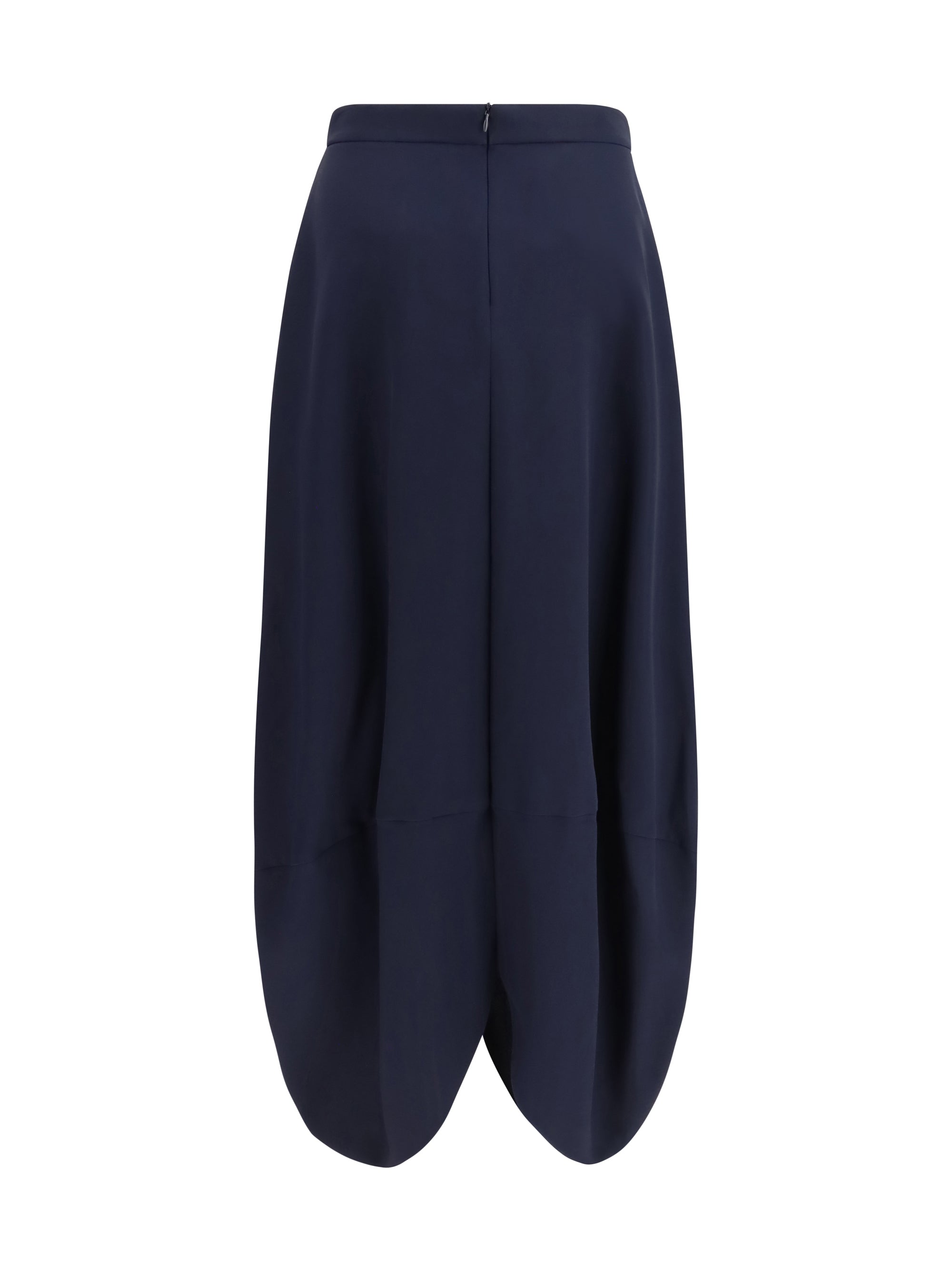 pleated silk skirt