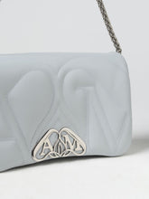 MCQUEEN OS seal bag in leather with quilted monogram