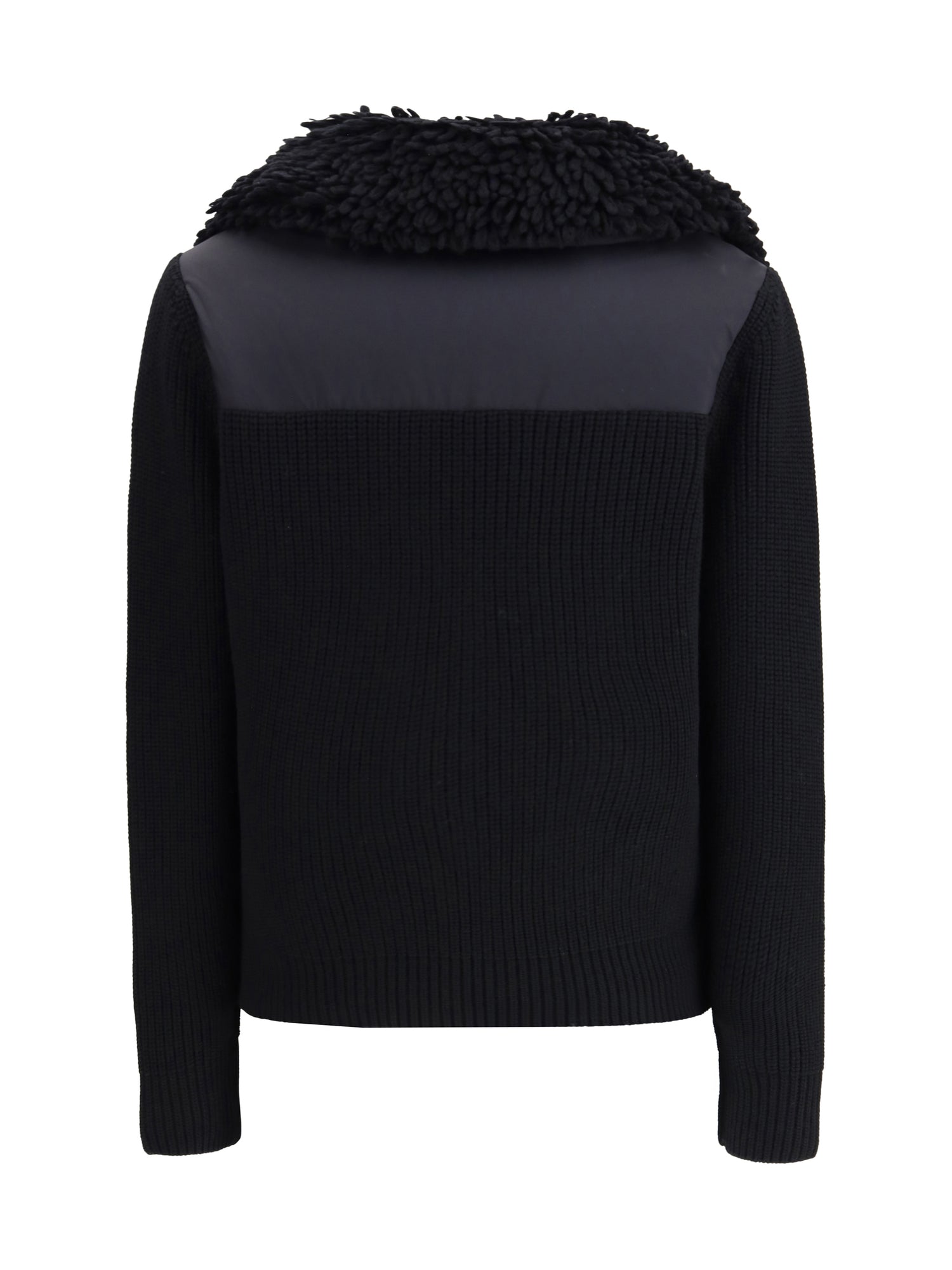 MONCLER GRENOBLE M padded wool zip-up cardigan