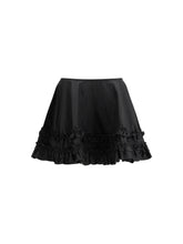 GANNI 34 duchesse nylon mini frill skirt