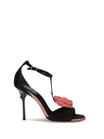 ROGER VIVIER 36 rose vivier satin sandals