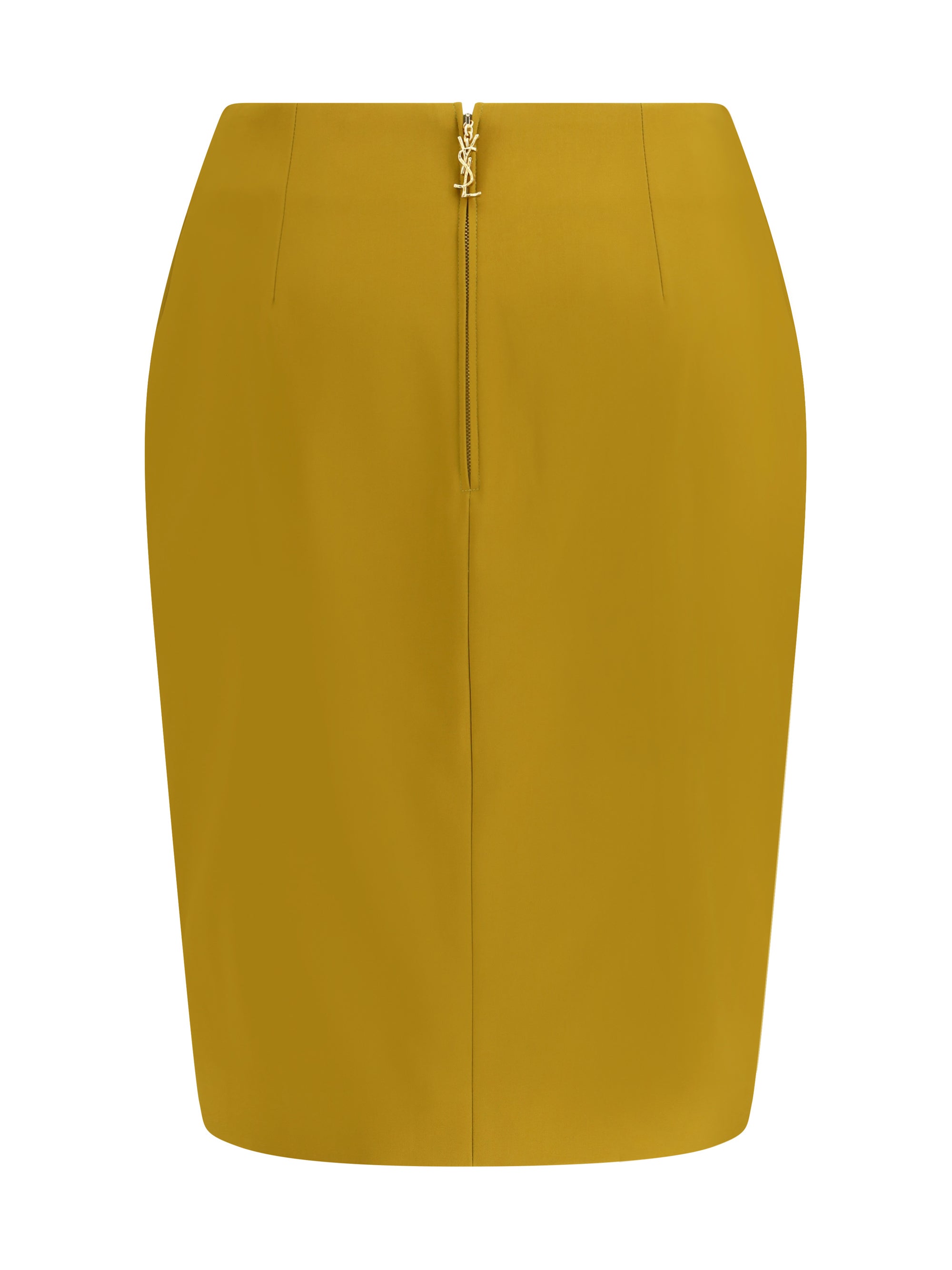 SAINT LAURENT 38 satin pencil skirt