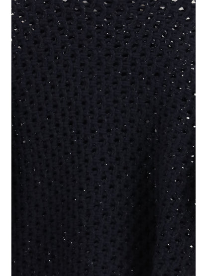FABIANA FILIPPI 42 jumper crafted from platinum yarn with micro sequins