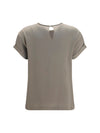 silk blouse with monili chain