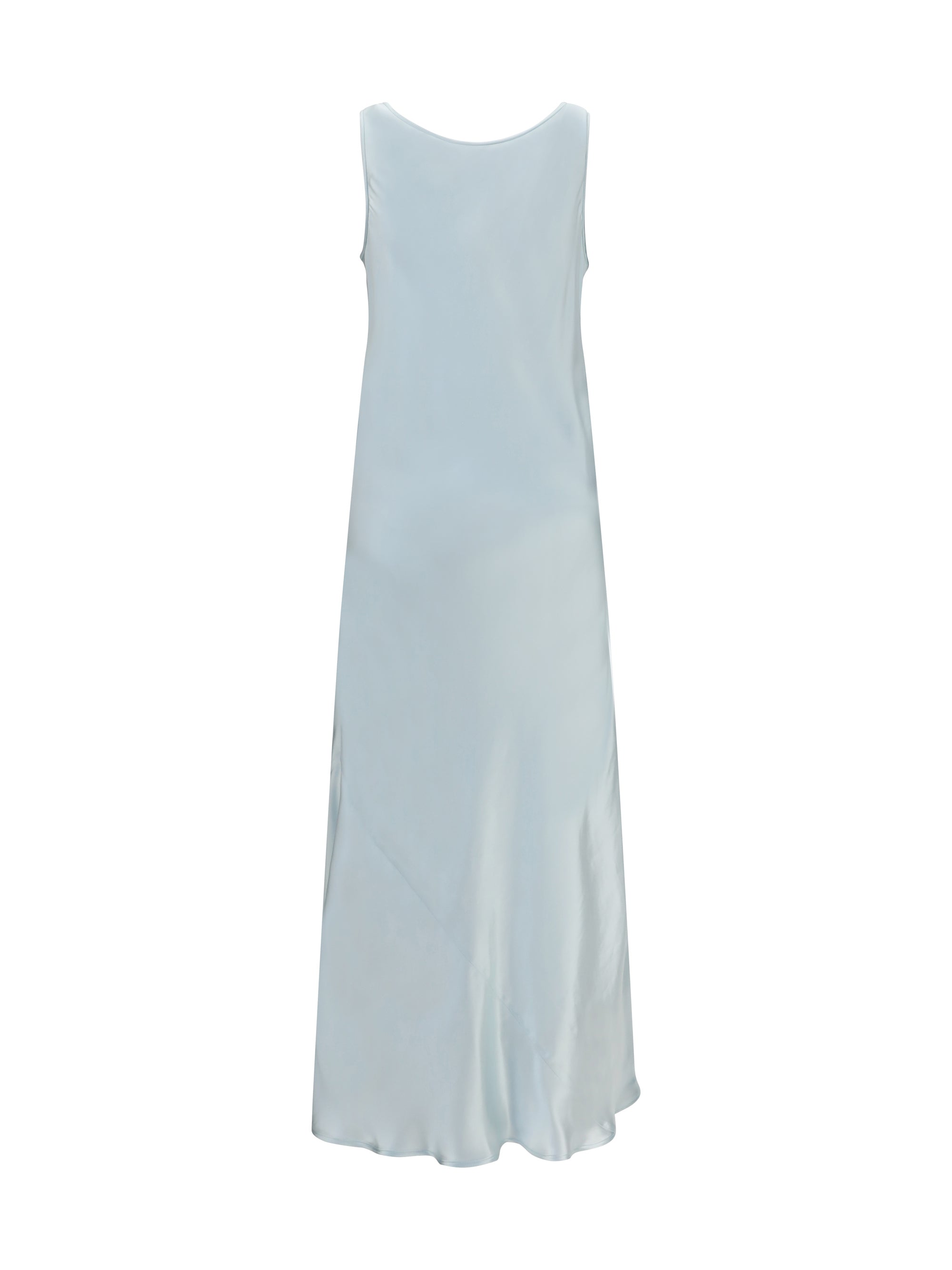 long satin v-neck dress