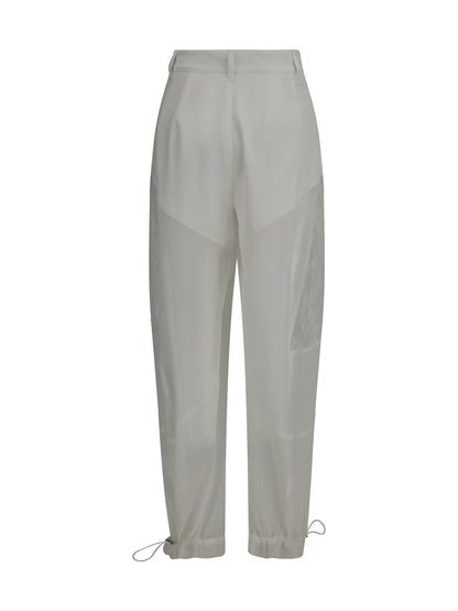 PINKO 38 nacy pants with lace inserts