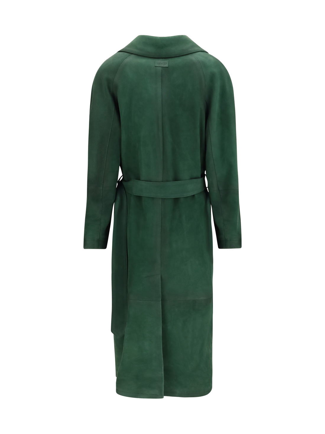 VALSTAR 38 vintage effect suede double breasted trench coat
