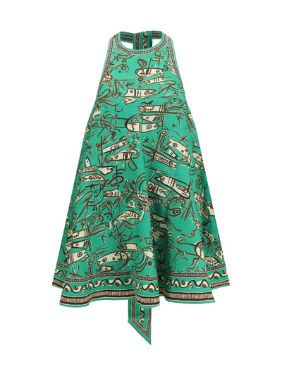 fish sticks mini linen dress