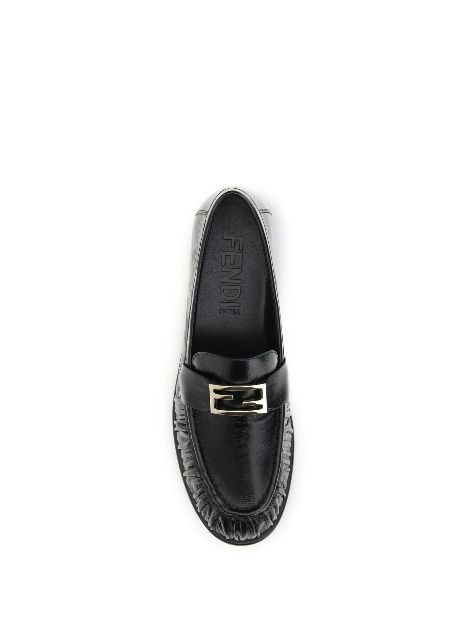 FENDI 36 nappa baguette loafers
