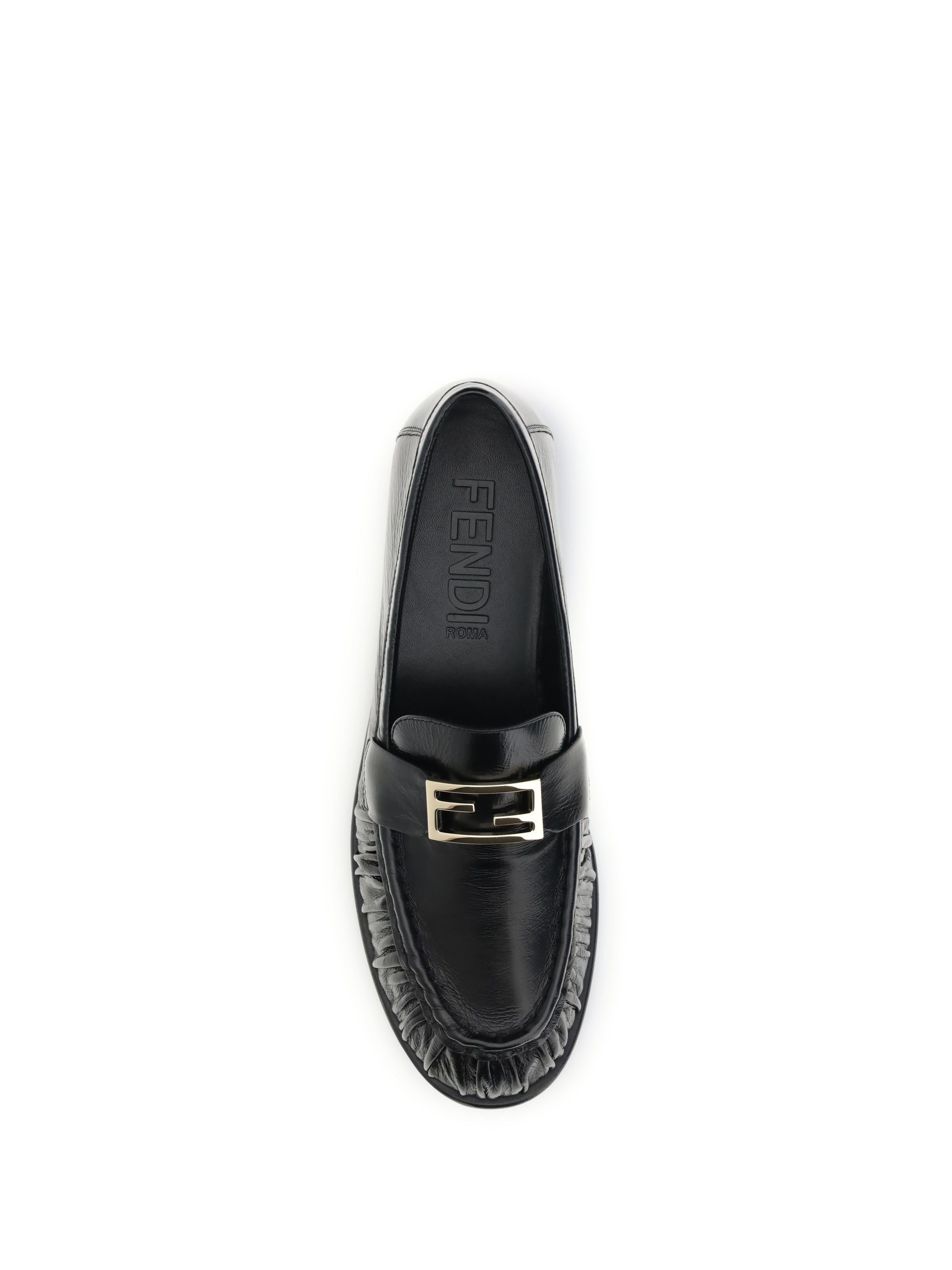 FENDI 36 nappa baguette loafers