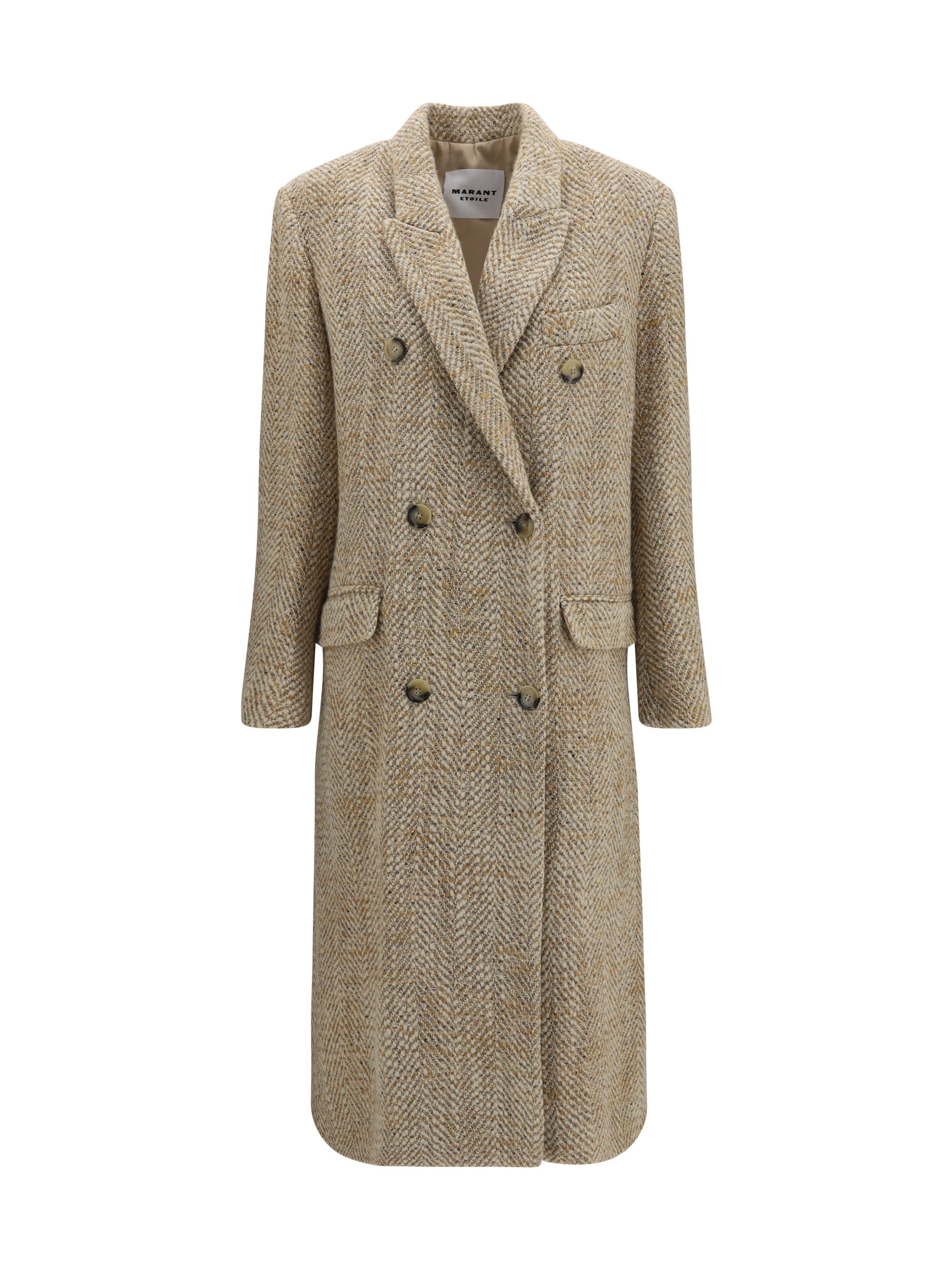 pilda herringbone wool-blend coat